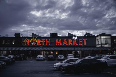 North Market Signage Building Under Gray Sky