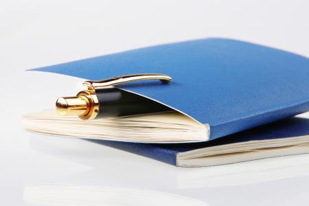 notebook and pen