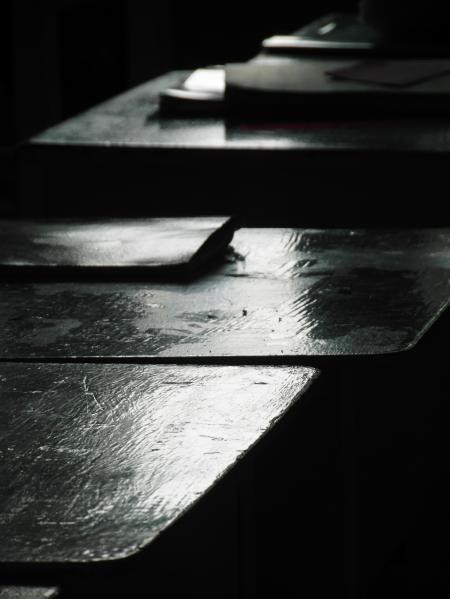 Notebooks on a School Desk