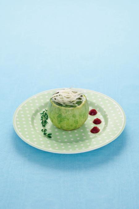 Nouvelle cuisine. Delicious plate ready