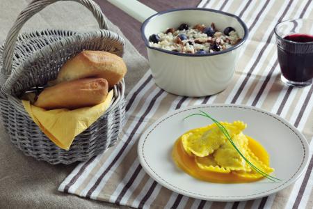 Nouvelle cuisine. Delicious plate ready