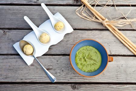 Nouvelle cuisine. Delicious plate ready