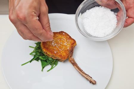 Nouvelle cuisine. Delicious plate ready