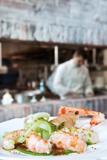 Nouvelle cuisine. Delicious plate ready