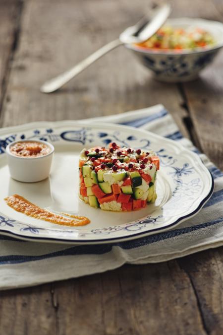 Nouvelle cuisine. Delicious plate ready