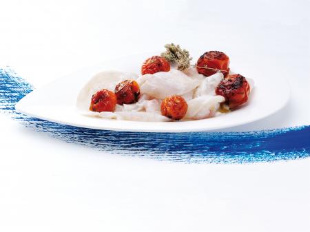 Nouvelle cuisine. Delicious plate ready