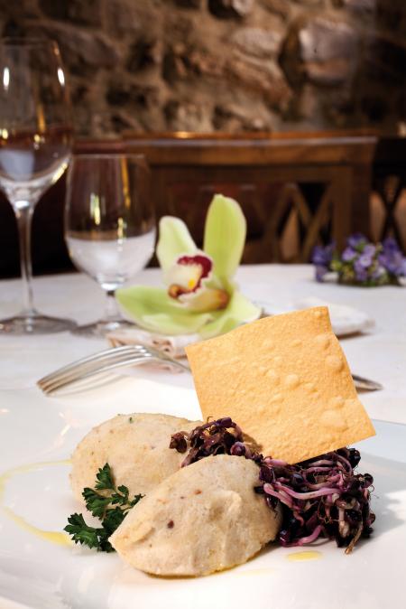 Nouvelle cuisine. Delicious plate ready