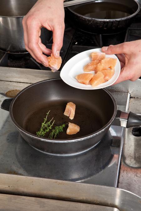 Nouvelle cuisine. Delicious plate ready