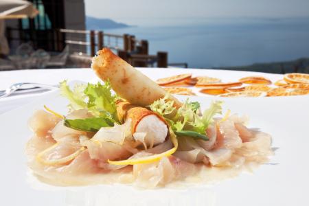 Nouvelle cuisine. Delicious plate ready