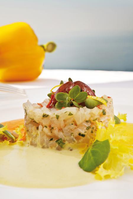 Nouvelle cuisine. Delicious plate ready