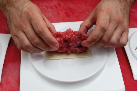 Nouvelle cuisine. Delicious plate ready