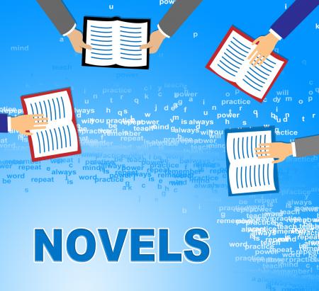 Novels Books Indicates Story Telling And Fiction