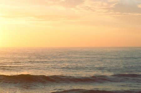 Ocean Waves at Sunset