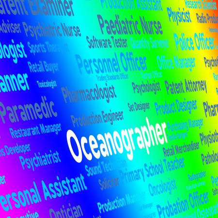 Oceanographer Job Represents Oceanographers Words And Maritime