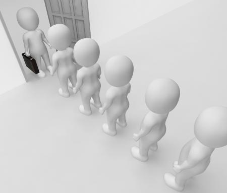 Office Characters Indicates Business Person And Employee 3d Rendering