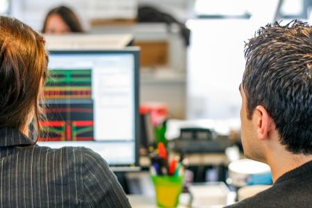 Office people working behind computer