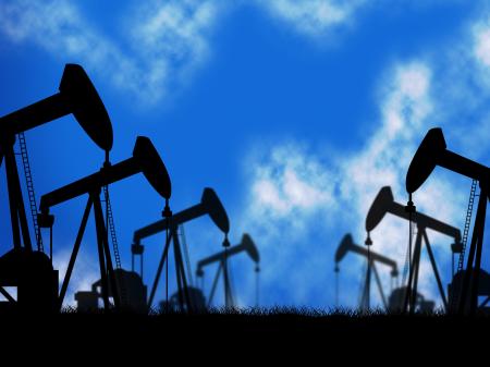 Oil Wells Represents Extraction Drill And Oilwell