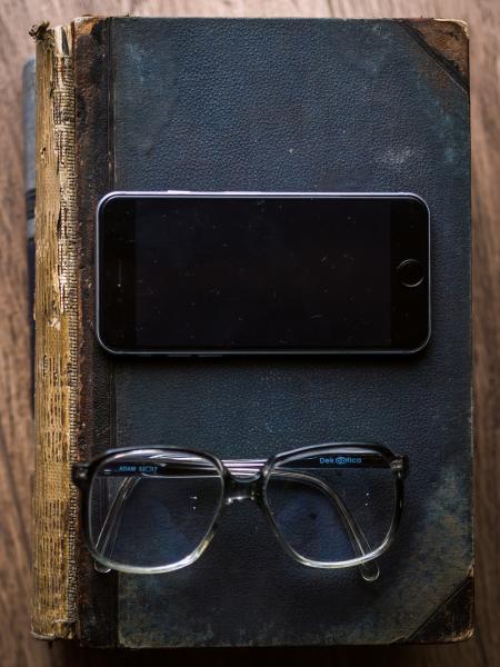 Old Book and Mobile