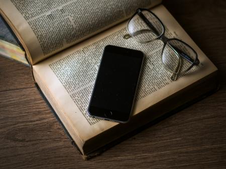 Old Book and Mobile