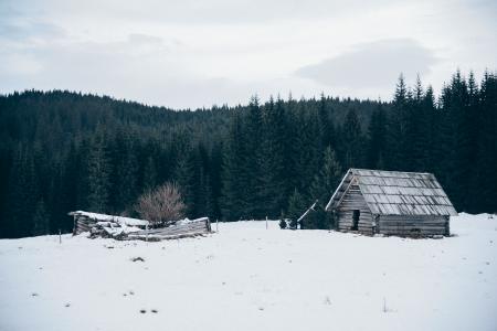Old Cabin in Winter