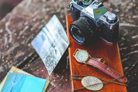 Old camera & watch