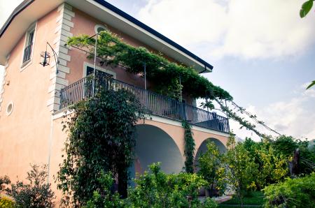 Old, colorful residential buildings in I