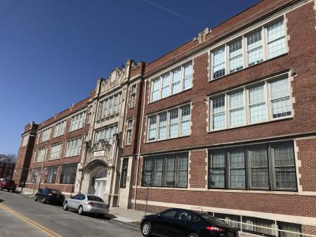 Old Frederick Douglass High School (1924, Owens and Sisco), 1645 N. Calhoun Street, Baltimore, MD 21217
