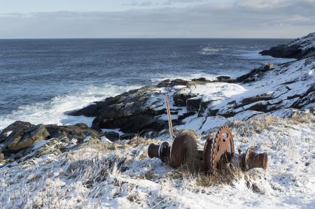 Old Gears and Winter Seascape