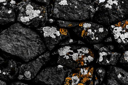Old Stone Background With Lichen