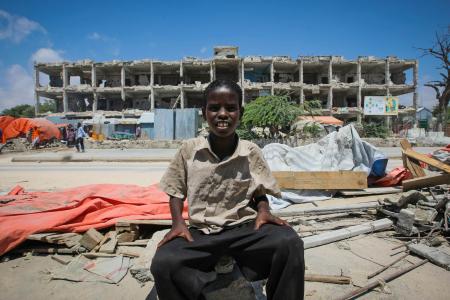 On foot patrol in Mogadishu with an AMISOM Formed Police Unit 12