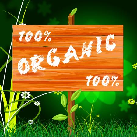 One Hundred Percent Means Organic Products And Completely