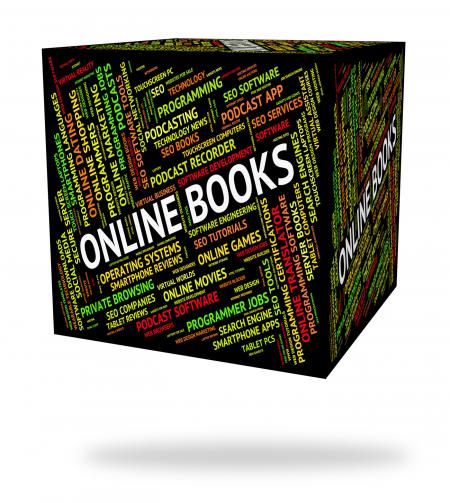 Online Books Represents World Wide Web And Websites