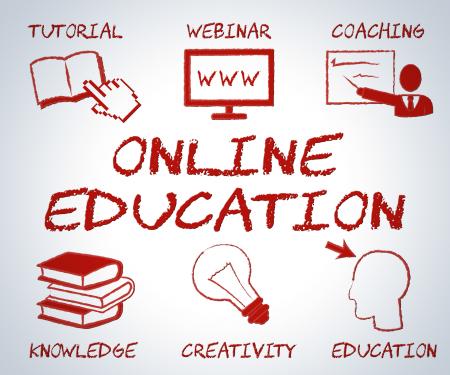 Online Education Indicates Web Site And Educated