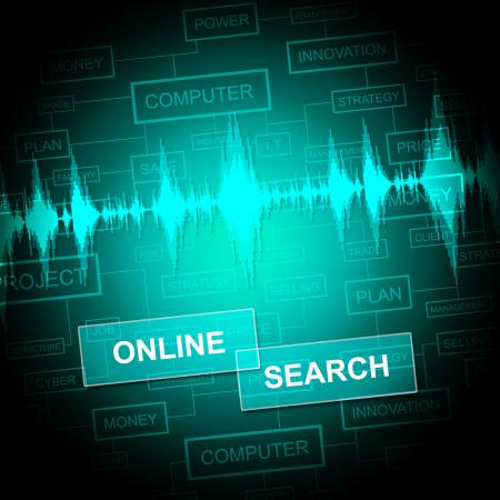 Online Search Shows Gathering Data And Web