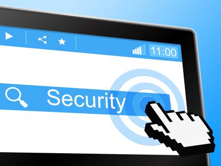 Online Security Indicates World Wide Web And Private