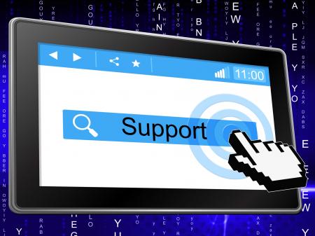 Online Support Indicates World Wide Web And Advice