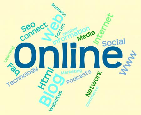 Online Word Means World Wide Web And Internet