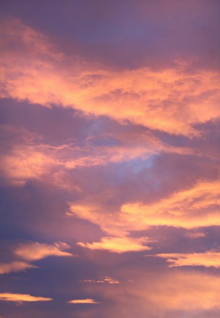 Orange Blue Cloudy Sky