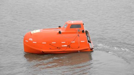 Orange lifeboat