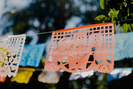 Orange Origami Hanging