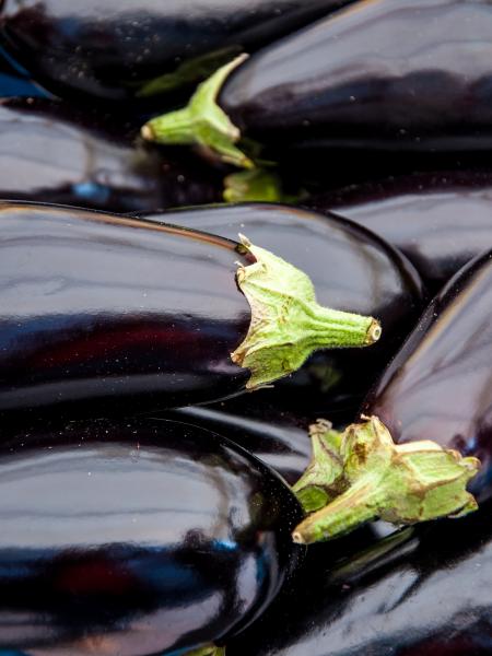 Organic eggplants