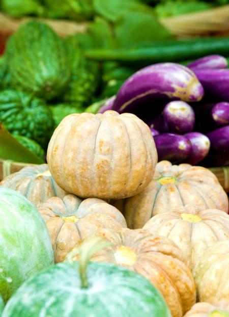 Organic vegetables in the market