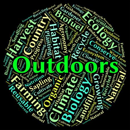 Outdoors Word Indicates Text Natural And Scene