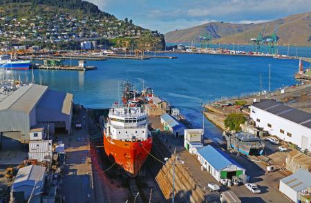 Pacific Runner. Dry Dock.Port of Lyttleton.