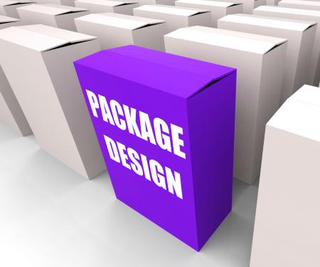 Package Design Box Infers Designing Packages or Containers