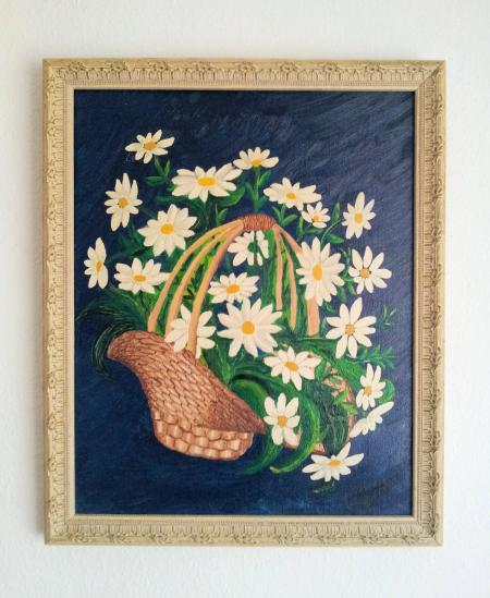 Painting of Basket with flowers