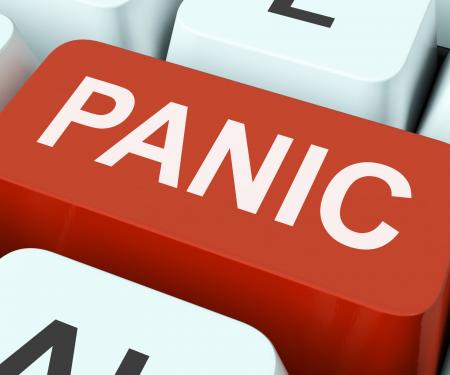 Panic Key Shows Panicky Terror Or Distress