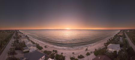 Panoramic Photography of Beach during Golden Hour