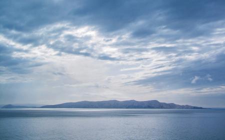 Panoramic Photography of Glacier Mountain Below White Clouds