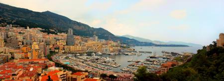 Panoramic view of Monte Carlo in Monaco